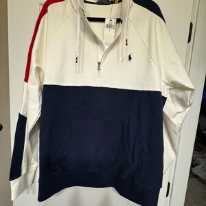 Polo by Ralph Lauren White and Navy Sweatshirt